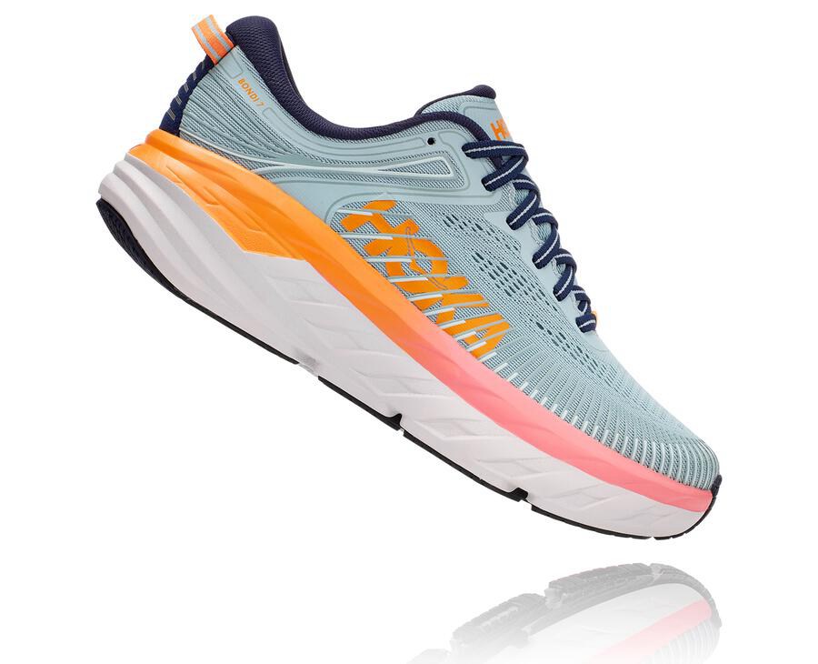 Hoka One One Koşu Ayakkabısı Kadın Mavi - Bondi 7 - MX0219856